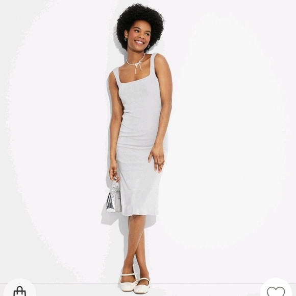 Wild Fable Women's Square Neck Midi Dress Size M - Picture 2 of 13